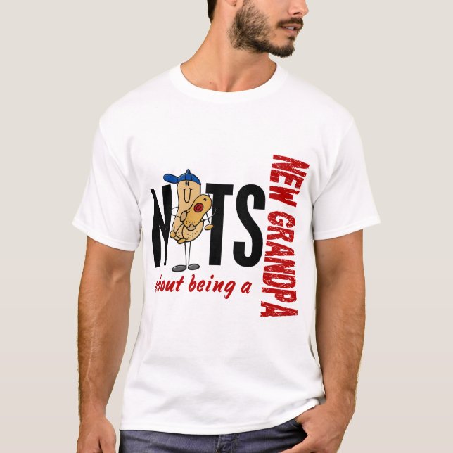 Nöt om att vara en röd ny morfar 1 t shirt (Framsida)