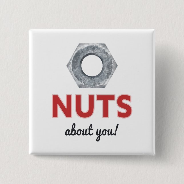 Nöt om dig Alla hjärtans dag med bult Knapp (Framsida)