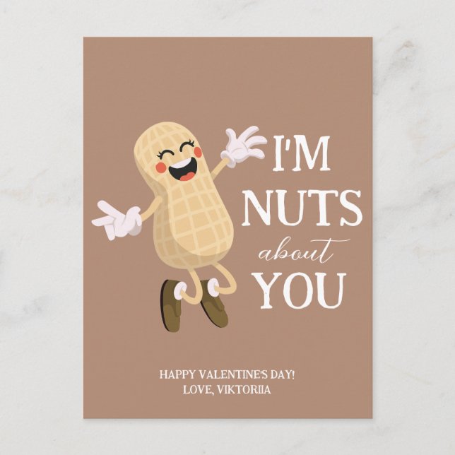 Nöt om dig Alla hjärtans dag, rolig Kärlek pun Helg Vykort (Framsida)