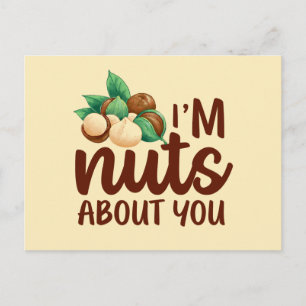 Nöt om dig Cute Kärlek Pun Funny Alla hjärtans dag Vykort