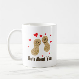 Nöt om dig Cute Peanuts Food Pun Humor Tecknad Kaffemugg