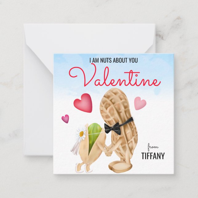 Nöt om dig... Pun par Valentine Anteckningskort (Framsida)