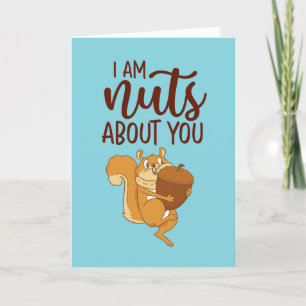 Nöt om din konstiga ekorre Pun Valentindag Helgkort