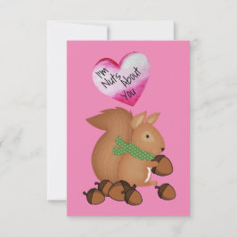 Nöt om ditt barnkort för Valentine Squirrel OSA Kort
