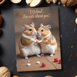 Nöt om ditt Hamster par Alla hjärtans dagskort Julkort