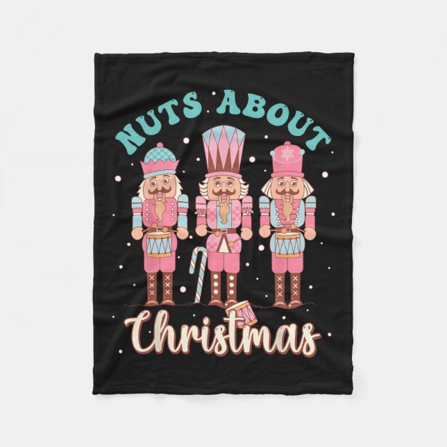 Nöt Om julens Roligt Pastel-julklapp Fleecefilt (Framsidan)