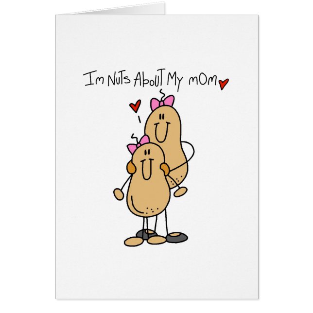 Nöt om min Mamma-Flicka Hälsningskort (Framsidan)