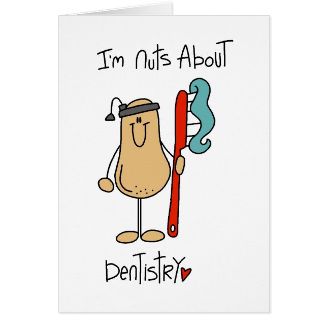 Nöt om tandvård hälsningskort (Framsidan)