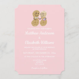 Nöt om varandra Elegant Rosa Bröllop Inbjudningar