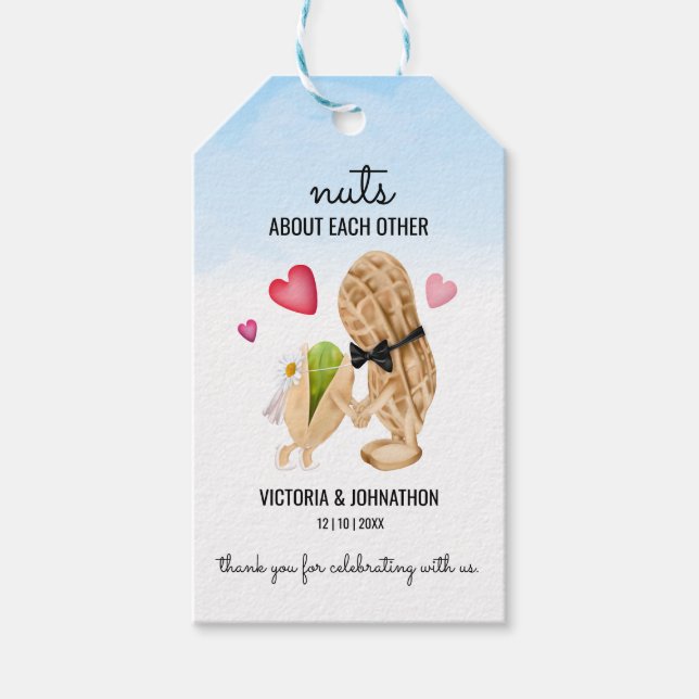 Nöt om varandra Tack | Bröllop Treat Presentetikett (Framsidan)