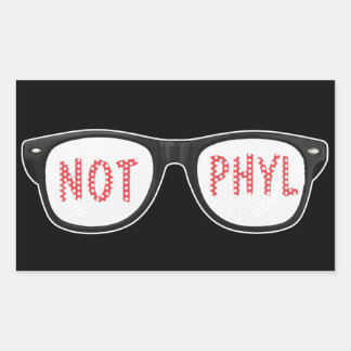 Not Phyl Sticker Rektangulärt Klistermärke