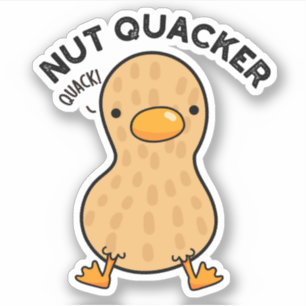 Nöt Quacker Funny Peanut Puns Klistermärken