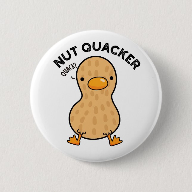 Nöt Quacker Funny Peanut Puns Knapp (Framsida)