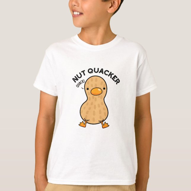 Nöt Quacker Funny Peanut Puns T Shirt (Framsida)