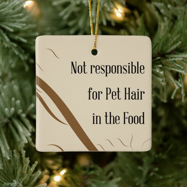 Not Responsible for Pet Hair in the Food   Julgransprydnad Keramik (Träd)