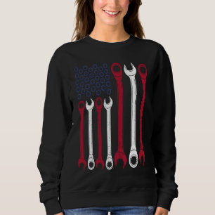 Nöt Sherd Wrench Mechanic Garage 4:e juli USA F T Shirt