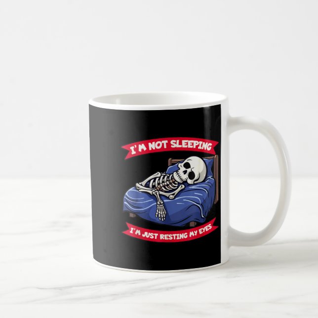 Not Sleeng Im Just Resting, My Eyes Funny Fathers  Kaffemugg (Höger)