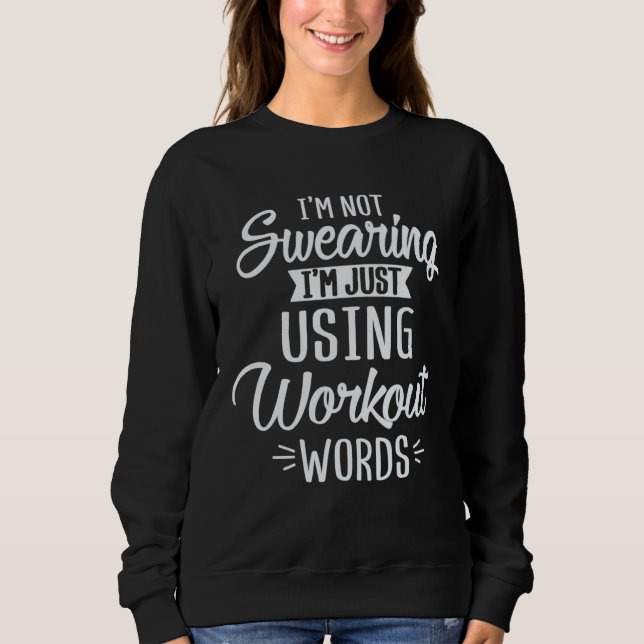 Not Swearing Using Workout Words Enthusiast Christ T Shirt (Framsida)