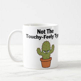 Not The Touchy-Feely Type Cactus | Funny Introvert Kaffemugg