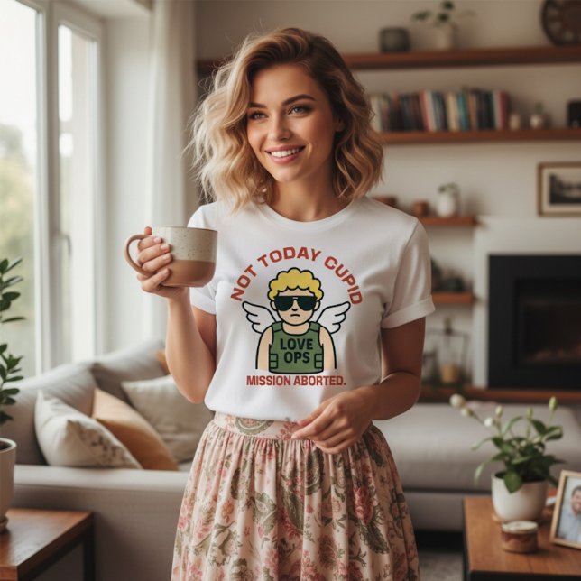 Not Today Cupid - Valentine  T Shirt (Skapare uppladdad)