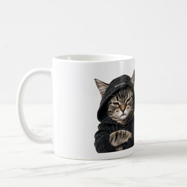 Not Today, Human – Funny Grumpy Cat Kaffemugg (Vänster)