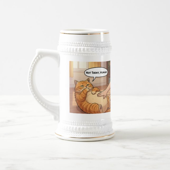 Not Today Human Grumpy Cat Mug | Lazy Cat Funny  Sejdel (Vänster)