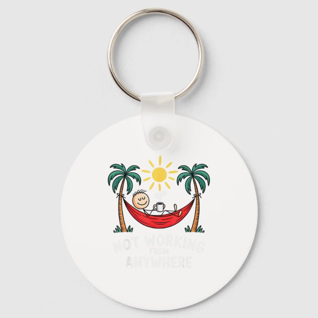 Not Working From Anywhere Funny Hammock 2025  Nyckelring (Framsida)