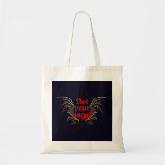 Not Your Angel Tote Bag – Alt Girl Gothic Style Tygkasse