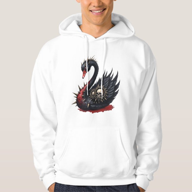 Not Your Average Swan – Spikes, Skulls & Sass.  Hoodie (Framsida)
