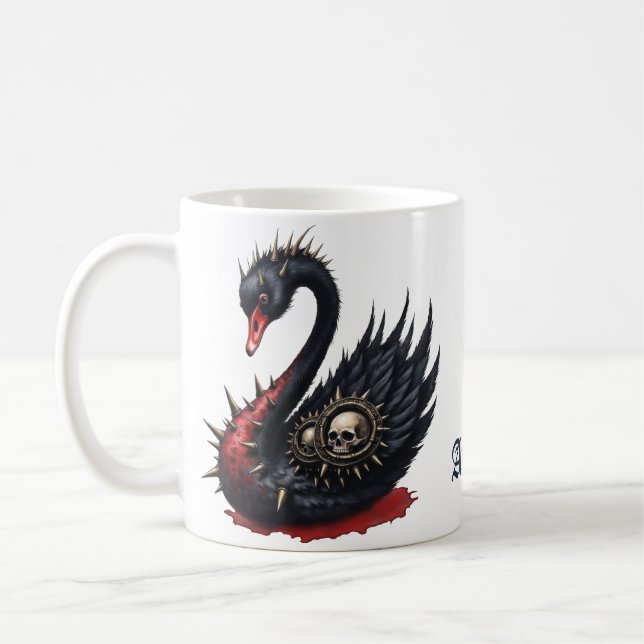 Not Your Average Swan – Spikes, Skulls & Sass.  Kaffemugg (Vänster)