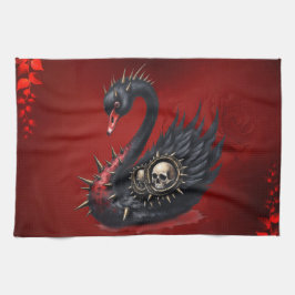 Not Your Average Swan – Spikes, Skulls & Sass. Kökshandduk