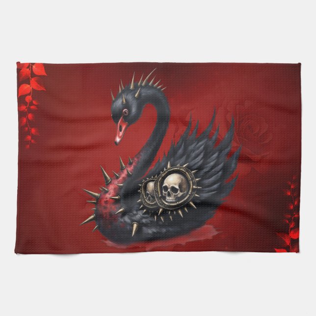 Not Your Average Swan – Spikes, Skulls & Sass.  Kökshandduk (Horisontell)
