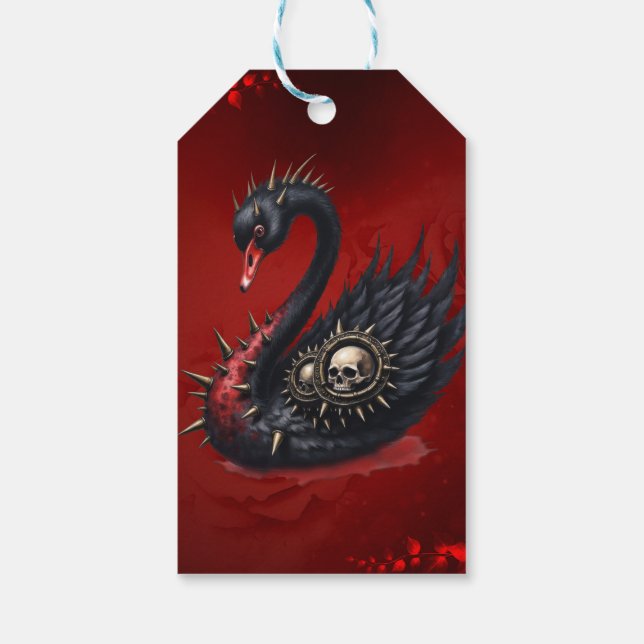 Not Your Average Swan – Spikes, Skulls & Sass.  Presentetikett (Baksidan)