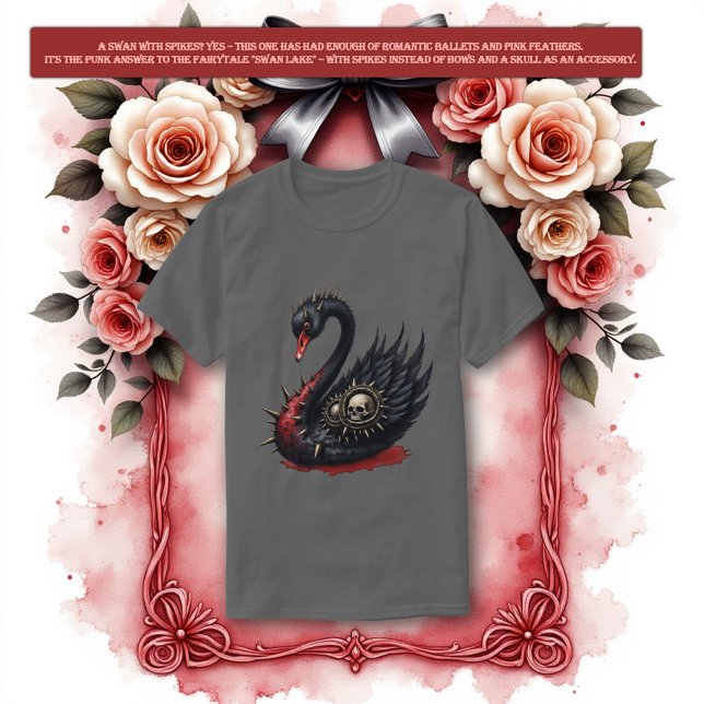 Not Your Average Swan – Spikes, Skulls & Sass.  T Shirt (Skapare uppladdad)