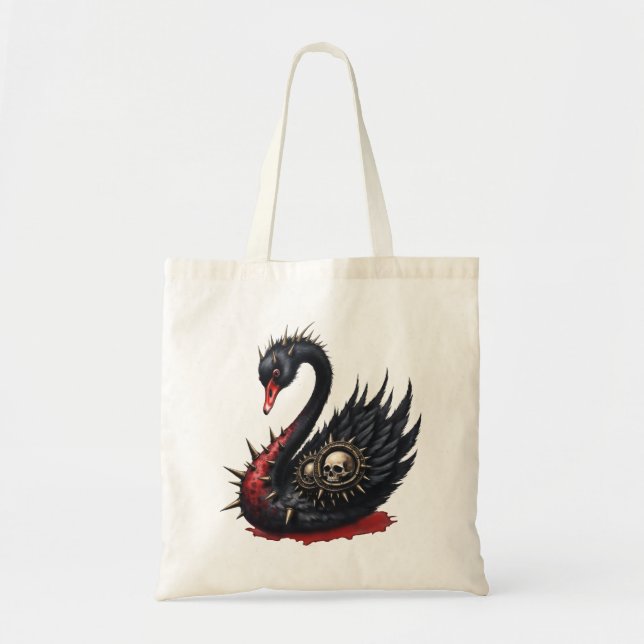 Not Your Average Swan – Spikes, Skulls & Sass.  Tygkasse (Framsidan)