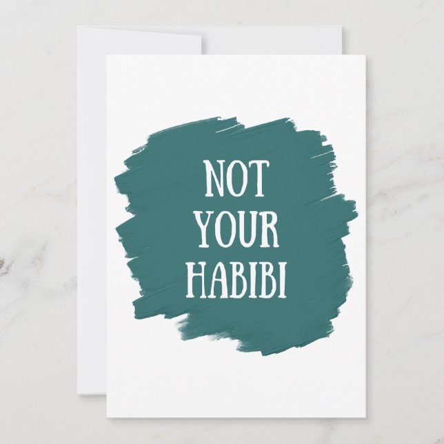 Not Your Habibi Inbjudningar (Framsida)