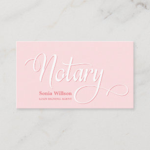 Notär elegant modern typografi om rosa visitkort