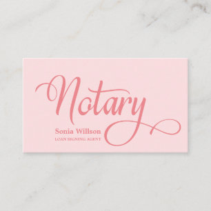 Notär elegant modern typografi om rosa visitkort