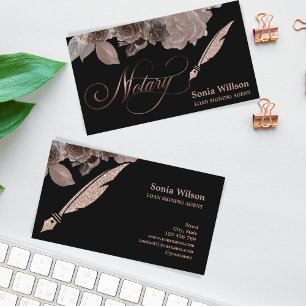 Notär elegant ro guld typograferingspenna visitkort