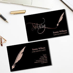 Notär elegant ro guld typograferingspenna visitkort