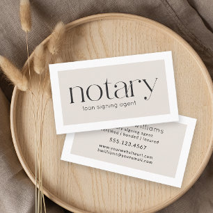 Notär Loan Sigmen Modern Minimalist i Agent Visitkort