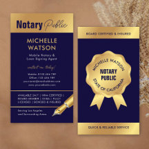Notär Loan Signing Agent Modern Navy & Guld