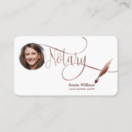 Notär Loan Signing Agent Modern Ro Guld Agate Visitkort