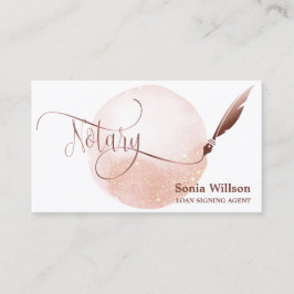 Notär Loan Signing Agent Modern Ro Guld Agate Visitkort