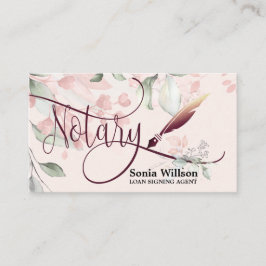 Notär Loan Signing Agent Modern Ro Guld Glitter Visitkort