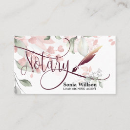 Notär Loan Signing Agent Modern Ro Guld Glitter Visitkort