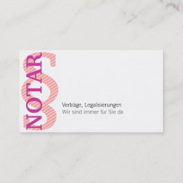 Notar Visitenkarte Visitkort
