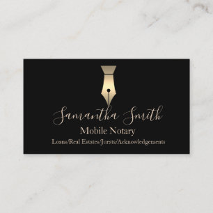 Notarie Agent Pen Logotyp Freelance Calligraphy Wr Visitkort