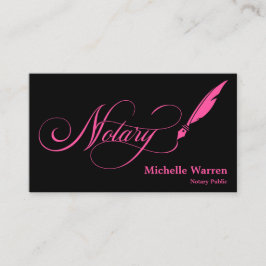 notarie Feather-lån som undertecknar turkos-affär Visitkort