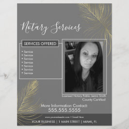 Notarie Services Grått Guld Photo Business Flyer